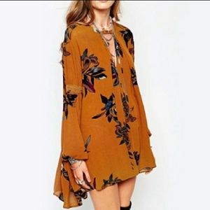 Mustard floral tunic/dress